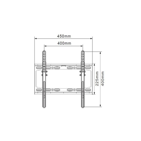 Uchwyt do TV LED / LCD 23 - 55″ 25KG regul. w pionie CV-21 czarny