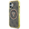 GUESS futerał do IPHONE 16 kompatybilny z MagSafe GUHMP16SHG4PRTGW (IML Metal Glitter 4G Circle Triangle) brązowy