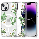 Case APPLE IPHONE 15 Tech-Protect MagMood MagSafe Spring Daisy transparent
