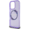 Original Handyhülle IPHONE 16 PRO Guess Hardcase IML Flowers Wreath MagSafe (GUHMP16LHFWFCU) lila