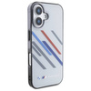 Original Handyhülle IPHONE 16 BMW Hardcase Motosport IML Random Stripes (BMHCP16S23HTRAG) grau