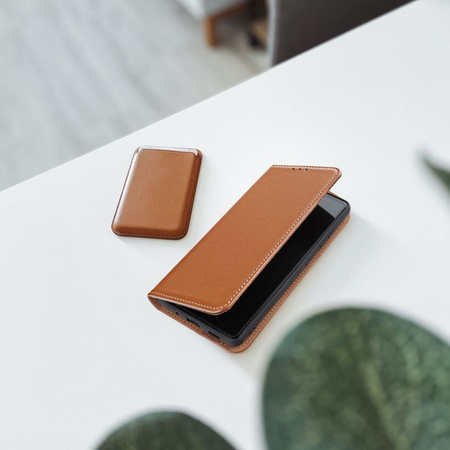 Kabura SMART PRO Book skórzana do IPHONE SE 2025 brązowy