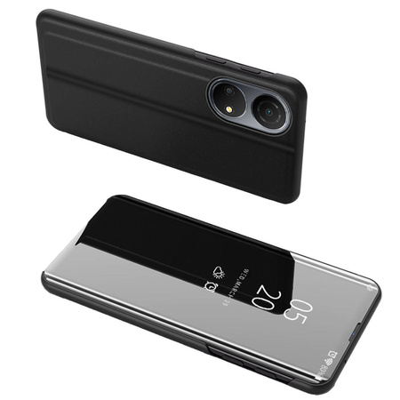 Clear View Case etui Honor X8 pokrowiec z klapką czarne