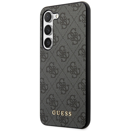 Guess 4G Metal Gold Logo Hülle für Samsung Galaxy S24+ - Schwarz