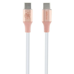 Guess GUCCLALRGDP kabel USB-C - USB-C 1.5m Fast Charging różowy/pink Ebossed Logo