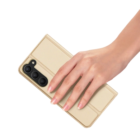 Dux Ducis Skin Pro Hülle für Samsung Galaxy S23+ Flip Card Wallet Stand Gold
