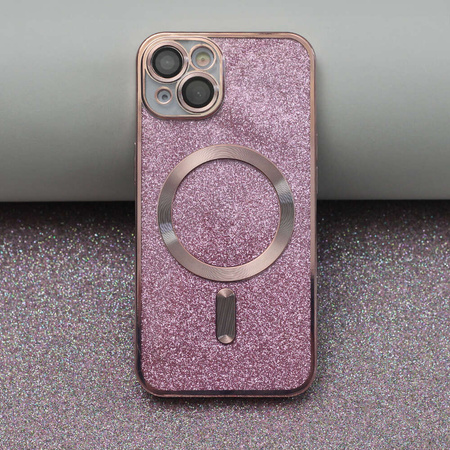 Nakładka Glitter Chrome Mag do iPhone 12 Pro Max 6,7" różowa