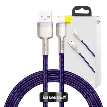 Baseus Cafule Series Metal Data Cable USB to IP 2.4A 1m Purple