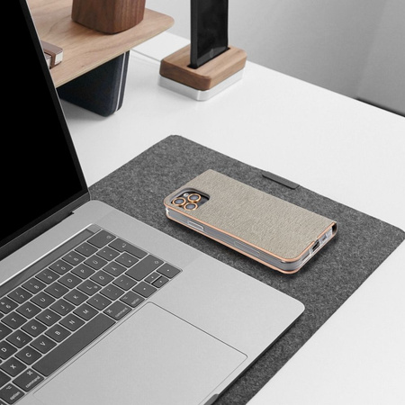 Kabura LUNA Book Gold do SAMSUNG A34 5G srebrny