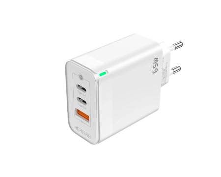 JELLICO ładowarka sieciowa C79 GaN PD 65W 2xUSB-C + 1xUSB QC3.0 Biały