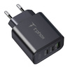 Ładowarka sieciowa T-PHOX FLEXI 40W 2xUSB-C/USB BLACK