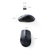 Ugreen optical wireless mouse USB 2.4GHz / Bluetooth 5.0 4000 DPI black (MU006)