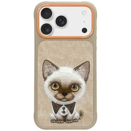Etui Nimmy Big Eyed Pet 2.0 Cat do iPhone 17 Pro Max beżowy