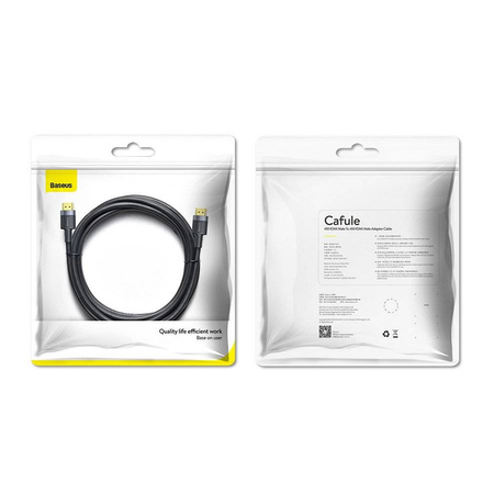 Baseus Cafule kabel przewód HDMI 2.0 4K 60 Hz 3D 18 Gbps 2 m czarny (CADKLF-F01)