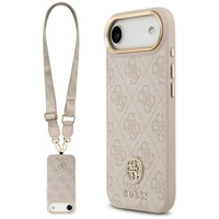 Guess 4G Strass Logo &amp; Big Strap Metal Buttons MagSafe Case für iPhone Air - Pink