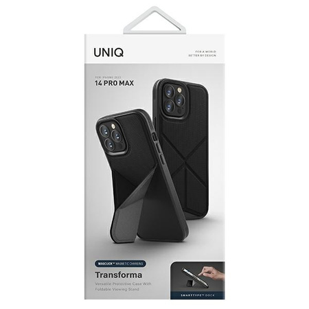 UNIQ etui Transforma iPhone 14 Pro Max6,7" Magclick Charging czarny/ebony black
