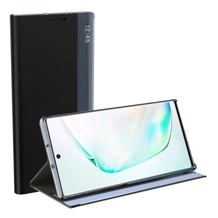 New Sleep Case Booktype Case Smart Schutzhülle mit Ständerfunktion Hülle für Poco M4 Pro 5G schwarz