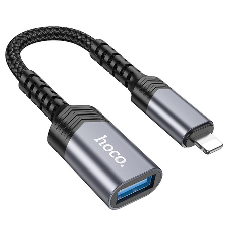 HOCO adapter iPhone Lightning 8-pin (męski) do USB (żeński) 3.0 UA24 czarna