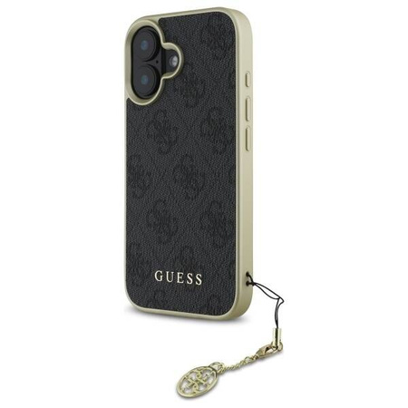 Original Case IPHONE 16 Guess Hardcase 4G Charms Collection (GUHCP16SGF4GGR) black
