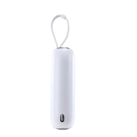 Joyroom Mini-Powerbank 10000 mAh Colourful Series 22,5 W mit 2 integrierten USB-C- und Lightning Kabeln weiß (JR-L012)