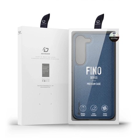Dux Ducis Fino Hülle Samsung Galaxy S23+ Hülle mit Silikonrahmen blau