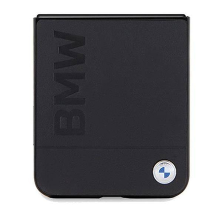Original Handyhülle SAMSUNG GALAXY Z FLIP 5 BMW Leather Hot Stamp (BMHCZF5SLLBK) schwarz