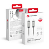 FORCELL kabel Typ C do iPhone Lightning 8-pin QC3.0 PD 27W Metal C238 1m srebrny