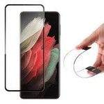 Wozinsky Full Cover Flexi Nano folia szklana szkło hartowane z ramką Samsung Galaxy S21 Ultra 5G czarny