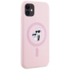 Etui Karl Lagerfeld Silicone Karl&Choupette MagSafe na iPhone 11 - różowe