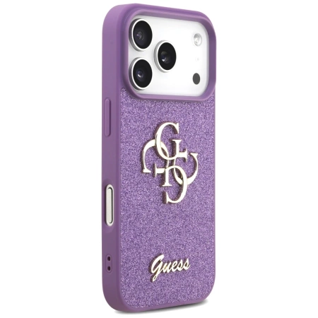 Guess Fixed Glitter Big 4G Hülle für iPhone 17 Pro - Lila
