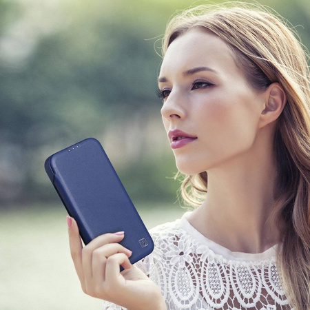 iCarer CE Premium Leather Folio Case for iPhone 14 Plus Flip Magnetic MagSafe Blue (WMI14220715-BU)