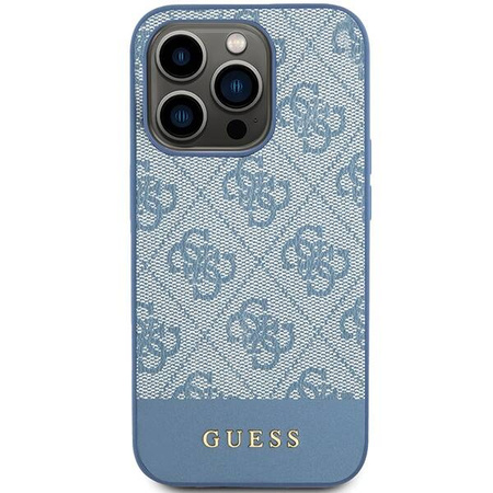 Original Case APPLE IPHONE 15 PRO Guess Hardcase 4G Stripe Collection (GUHCP15LG4GLBL) blue
