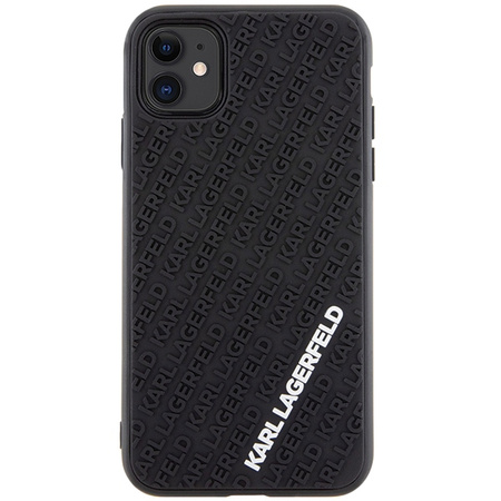 Karl Lagerfeld KLHCN613DMKRLK iPhone 11 / Xr 6.1&quot; black/black hardcase 3D Rubber Multi Logo