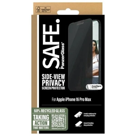 Szkło hartowane SAFE by PanzerGlass Privacy Screen Protector Ultra-Wide Fit na iPhone 16 Pro Max