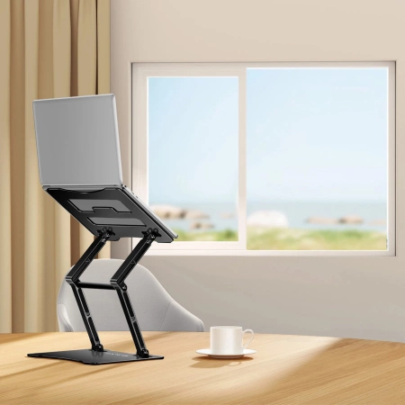 Wozinsky WRS-CPY75DSB Aluminum Laptop and Tablet Stand + Free Smartphone Stand - Black
