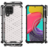 Honeycomb case armored cover with a gel frame for Samsung Galaxy M53 5G transparent