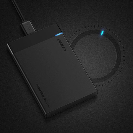 Ugreen kieszeń na dysk HDD SSD obudowa dysku SATA 2,5'' USB 3.0 czarny (30847)