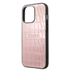 Guess nakładka do iPhone 13 Pro 6,1" GUHCP13LPCRBPI różowa hard case Croco Collection