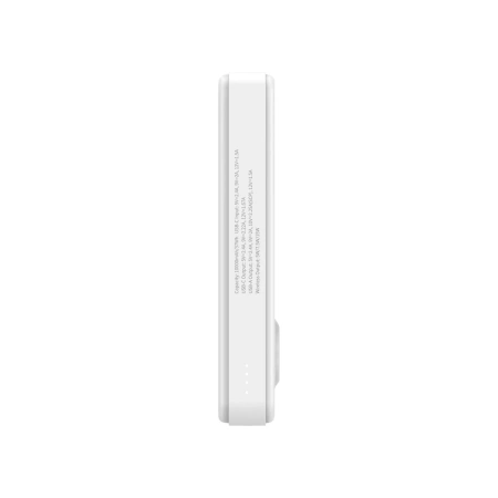 Powerbank Wozinsky WLWP-10KA0Y3WS 22,5W PD Qi2 10000 mAh, z podstawką, 1x USB-A, 1x USB-C - biały