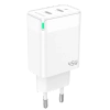 Ładowarka Sieciowa 45W PD GaN 2xUSB-C Jellico C106 biała