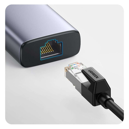 Multifunktionaler HUB 5in1 USB-C - HDMI 1.4 / 3 x USB-A / USB-C PD 100W Ugreen CM511 - grau