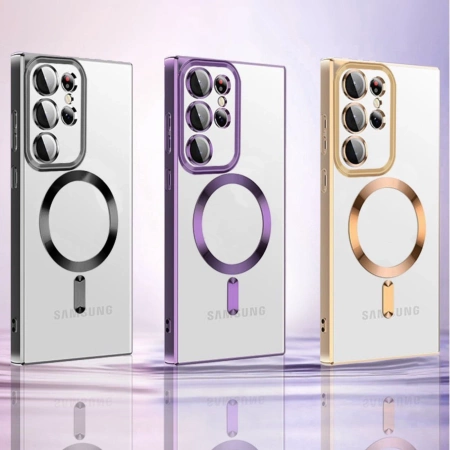 Etui Wozinsky Electroplated Magsafe na Samsung Galaxy S24 FE - złote