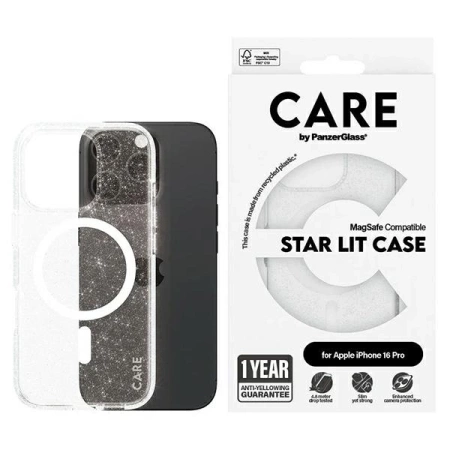 CARE by PanzerGlass Flagship Star Lit Case iPhone 16 Pro 6,3" weiß/weiß MagSafe 1342