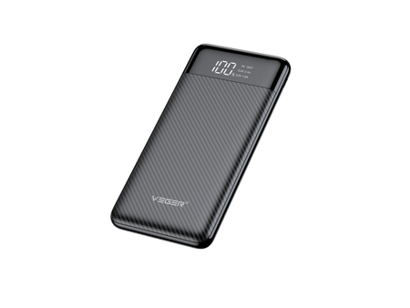 Bateria zewnętrzna (Powerbank) VEGER L11 - 10 000mAh LCD czarny (W1087)