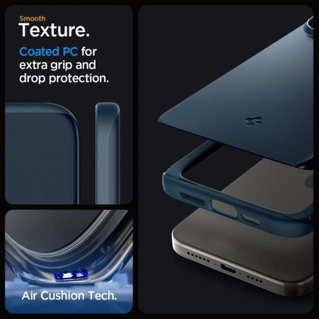 Etui Spigen Thin Fit na iPhone 15 Pro - granatowe
