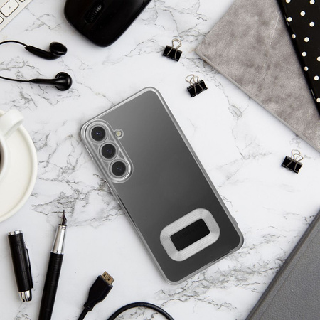 Futerał GLAM do SAMSUNG A36 5G srebrny