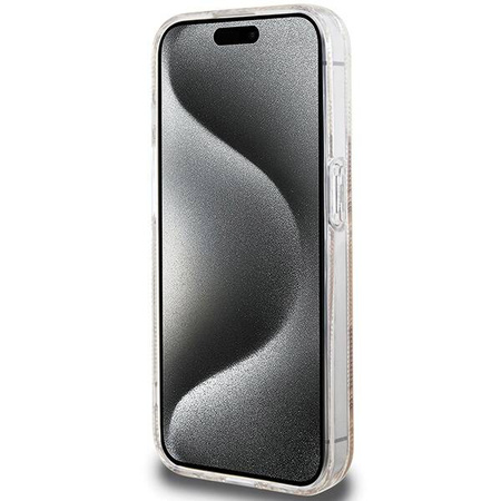Oryginalne Etui GUESS Hardcase GUHMP15XHGCUSTGW do iPhone 15 Pro Max (Kompatybilny z Magsafe / IML GCUBE / brązowy)