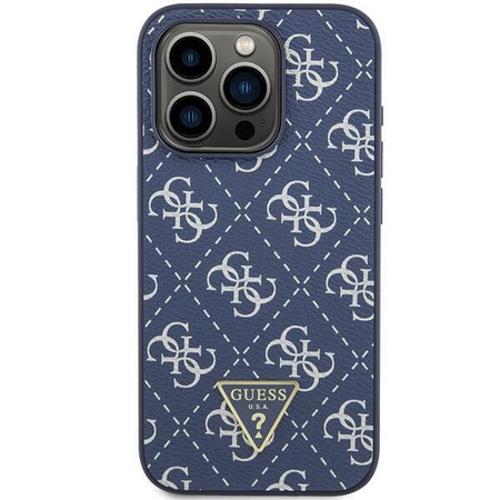 Oryginalne Etui APPLE IPHONE 15 PRO Guess Hardcase 4G Triangle Metal Logo (GUHCP15LPG4GPB) niebieskie