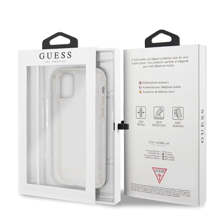 Guess Glitter Case - Etui iPhone 11 Pro (Silver)