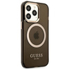 Original Case IPHONE 13 PRO Guess Hard Case Gold Outline Translucent MagSafe (GUHMP13LHTCMK) black
